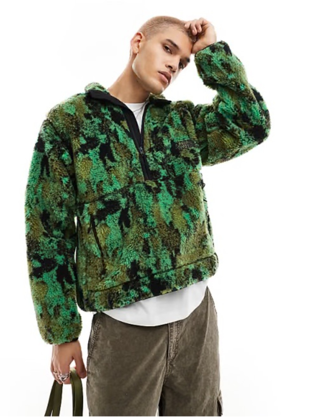 The North Face Extreme Pile Fleece Sweater in Green Polyester